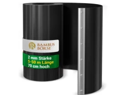 Bambusbörse Rhizomsperre Wurzelsperre Länge 6 m Breite 70 cm Stärke 2 mm inkl. Verschlussschiene