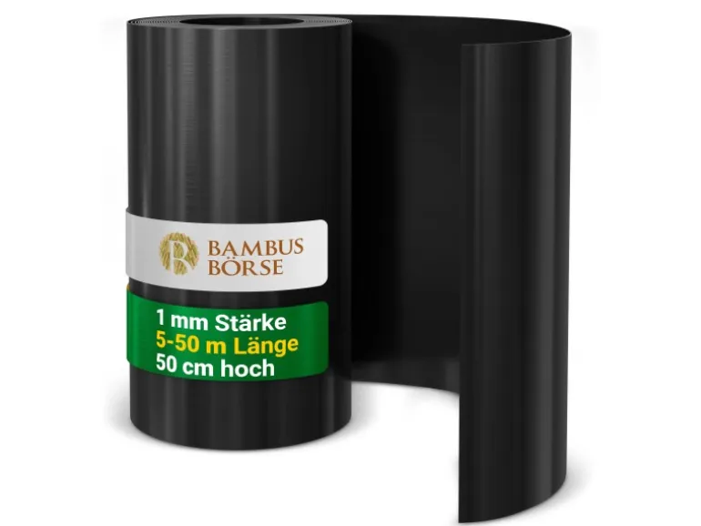 Bambusbörse Wurzelsperre Rhizomsperre Stärke 1 mm Länge 45 m Breite 50 cm