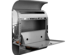 Banjado Design Briefkasten Silber Pulverbeschichtet 39x47x14cm 2 Schlüssel Mit Zeitungsfach Motiv New York Taxi