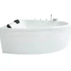 Basera® Indoor Eck-Whirlpool Badewanne Guam Links 2 Personen Classic 180 x 130 cm