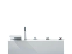 Basera® Indoor Eck-Whirlpool Badewanne Guam Rechts 2 Personen Classic 180 x 130 cm