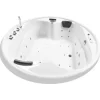 Basera® Indoor Podest-Whirlpool Badewanne XXL Gomera Rund Premium 182 x 182 cm