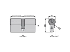 Basi - AS - Profil-Doppelzylinder - 30/60 mm - Verschiedenschließend