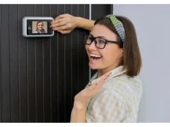 Basi - Digitaler Türspion - TS 700 - Silber - Türspion Verchromt - für Türstärken 38-70 mm - 6800-0050