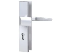 Basi - ES0 - Vollmaterial-Schutzbeschlag Alu F1 Wechsel-Garnitur Lochung PZ - 12 mm Schildstärke 92-10 mm - 7900-0201