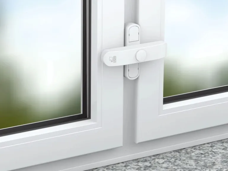 Basi - Fenster- und Fenstertürenzusatzsicherung - SET - 4x FS 500 - Weiß - Doppelflügelig - 4x1100-0060