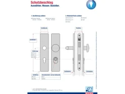 Basi - SB/FS 2200K ZA ES1 - Feuerschutz-Beschlag - Zylinderabdeckung - Kurzschild Rund - Alu F1 - 7529-0301
