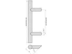 Basi - Stoßgriff-Komplettset für Haustüren Stoßgriff & 1/2-Schmalrahmen-Garnitur & Schmalrahmen-Schutzrosette 7000-SGS3