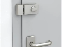 Basi - Türzusatzschloss - KS 500 - Dornmaß 45 mm - Silber - Käntige Ausführung - 2-Tourig - 1303-0205