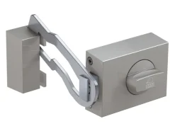 Basi - Türzusatzschloss - KS 500 - Dornmaß 45 mm - Silber - Käntige Ausführung - 2-Tourig -mit Sperrbügel - 1304-0205