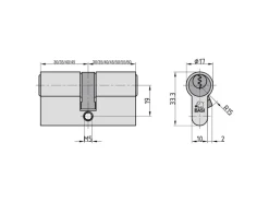 Basi - V50 - Profil-Doppelzylinder - 30/30 mm - Gleichschließend