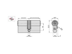 Basi - V50 - Profil-Doppelzylinder - 45/50 mm - Verschiedenschließend - Not- und Gefahrenfunktion