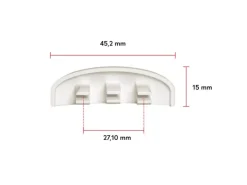 Bauheld Fenster Wasserschlitzkappen 30 bis 35 mm 30 Stück Ral 9003