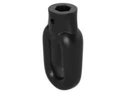 Bauheld Markisenöse Oval 10 mm Ral 9005 für Fleischerhaken