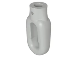 Bauheld Markisenöse Oval 10 mm Ral 7035 für Fleischerhaken