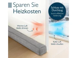 Beautissu Levante MM Zugluftstopper 6,5x100cm Grau 2tlg