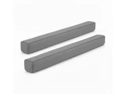 Beautissu Levante OM Zugluftstopper 6,5x90cm Grau 2tlg