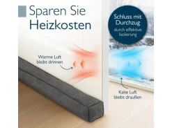 Beautissu Levante OM Zugluftstopper 6,5x110cm Dunkelgrau 2tlg