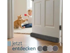 Beautissu Levante OM Zugluftstopper 6,5x80cm Dunkelgrau 2tlg