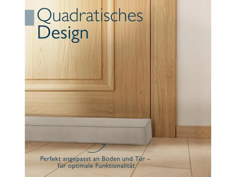 Beautissu Marin OM Zugluftstopper 6,5x110cm Hellgrau