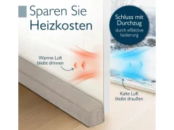 Beautissu Marin OM Zugluftstopper 6,5x130cm Hellgrau 2tlg