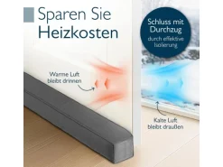 Beautissu Marin OM Zugluftstopper 6,5x110cm Anthrazit 2tlg