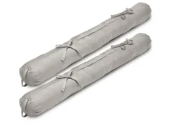 Beautissu Viento Zugluftstopper 10x120cm Hellgrau 2tlg