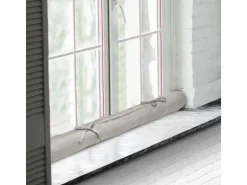 Beautissu Viento Zugluftstopper 10x120cm Hellgrau 2tlg