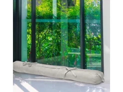 Beautissu Viento Zugluftstopper 10x100cm Hellgrau 2tlg