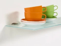 Befestigungsclip für Glas Nickel 2 cm x 4 cm x 1,7 cm 2 Stück