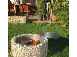 Bellissa Gabionen Grill- und Feuerstelle 92 cm x 40 cm x 142 cm
