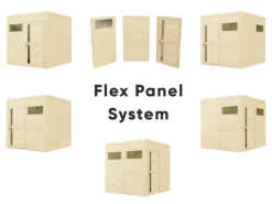 Bertilo Holz-Gartenhaus Cubus 2 Natur 226 cm x 234 cm FSC®