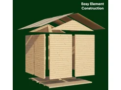 Bertilo Holz-Gartenhaus Osterbek 245 cm x 239 cm Natur FSC®