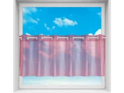 Bestgoodies Bistrogardine mit Ösen Noella 160 cm x 45 cm Bordeaux