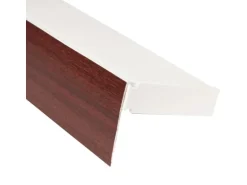 Bestlivings 300 cm Vorhangschiene mit Blende 2 Lauf Nußbaum / 1 x 120 cm & 2 x 90 cm