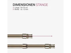 Bestlivings Cafehausstangen Messing Gold 50 bis 75 cm