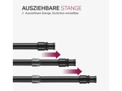 Bestlivings Cafehausstangen Schwarz 75 bis 125 cm