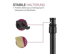 Bestlivings Cafehausstangen Schwarz 75 bis 125 cm