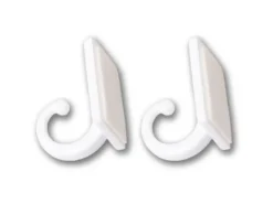 Bestlivings 2er Set Dekoschal EllenSchlaufe mit Raffhalter & Haken 140 x 245 cm Rot