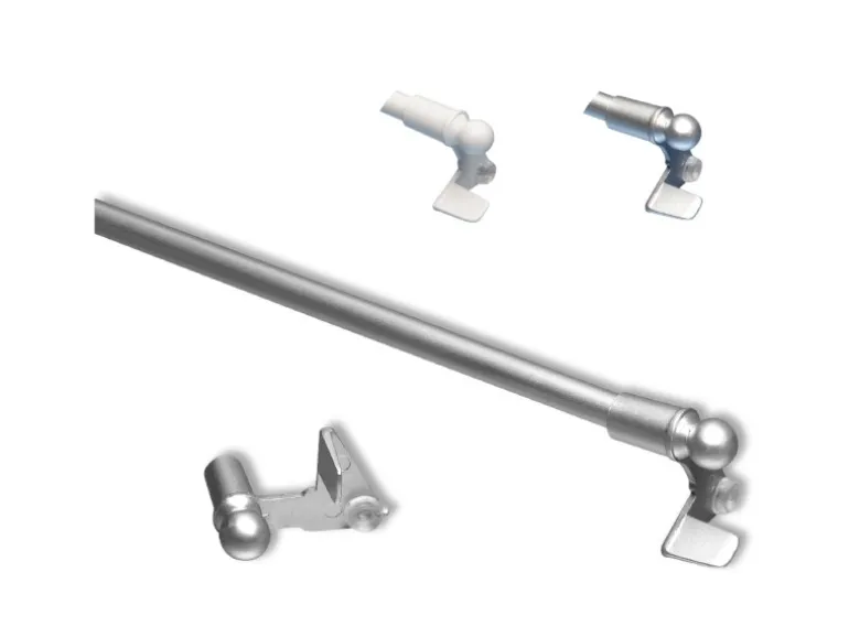 Bestlivings Klemmstangen Ausziehbar Matt Silber 100 bis 130 cm