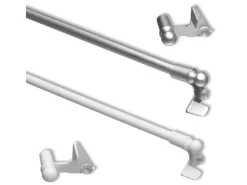 Bestlivings Klemmstangen Ausziehbar Matt Silber 100 bis 130 cm