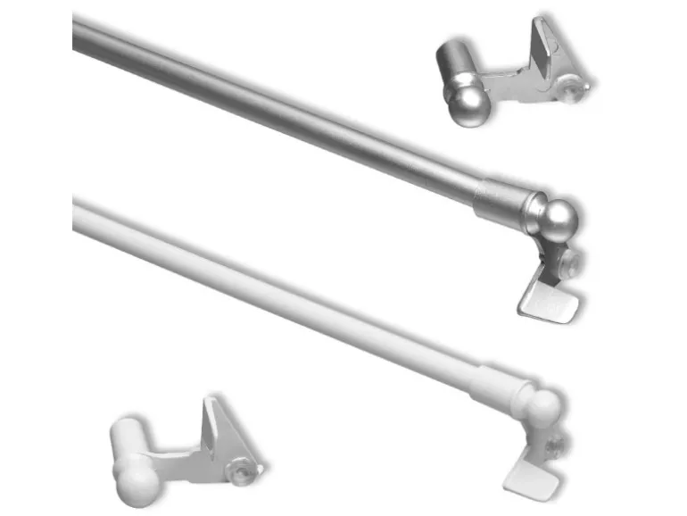 Bestlivings Klemmstangen Ausziehbar Matt Silber 100 bis 130 cm