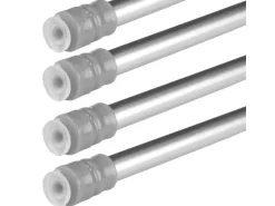Bestlivings Klemmstangen mit Schraubtechnik Matt Silber 60 bis 90 cm 4er Pack