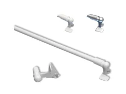 Bestlivings Klemmstangen Ausziehbar Weiß 60 bis 80 cm