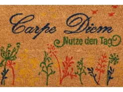 Bestlivings Kokos Fußmatte 40 x 60 cm Carpe Diem Bunt