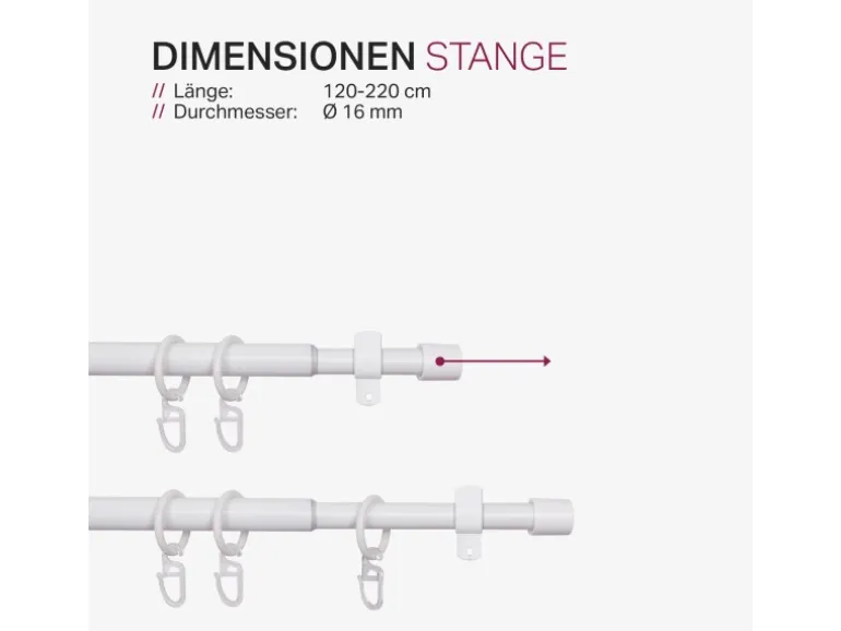 Bestlivings Stilgarnitur Ausziehbar 120 bis 220 cm Weiß