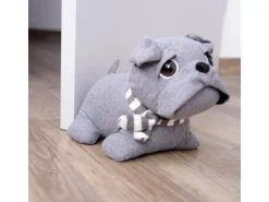 Bestlivings Türstopper Mops Bulldogge 25 x 20 cm Silber