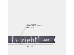 Bestlivings Zugluftstopper Mit Spruch 95 cm x 12 cm Anthrazit Spruch 1
