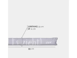 Bestlivings Zugluftstopper Mit Spruch 95 cm x 12 cm Grau Spruch 1