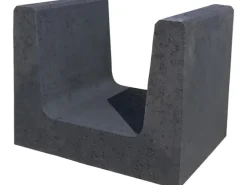 Beton U-Stein Anthrazit 40 cm x 50 cm x 40 cm